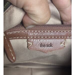The Sak Gray Leather Satchel Shoulder Bag